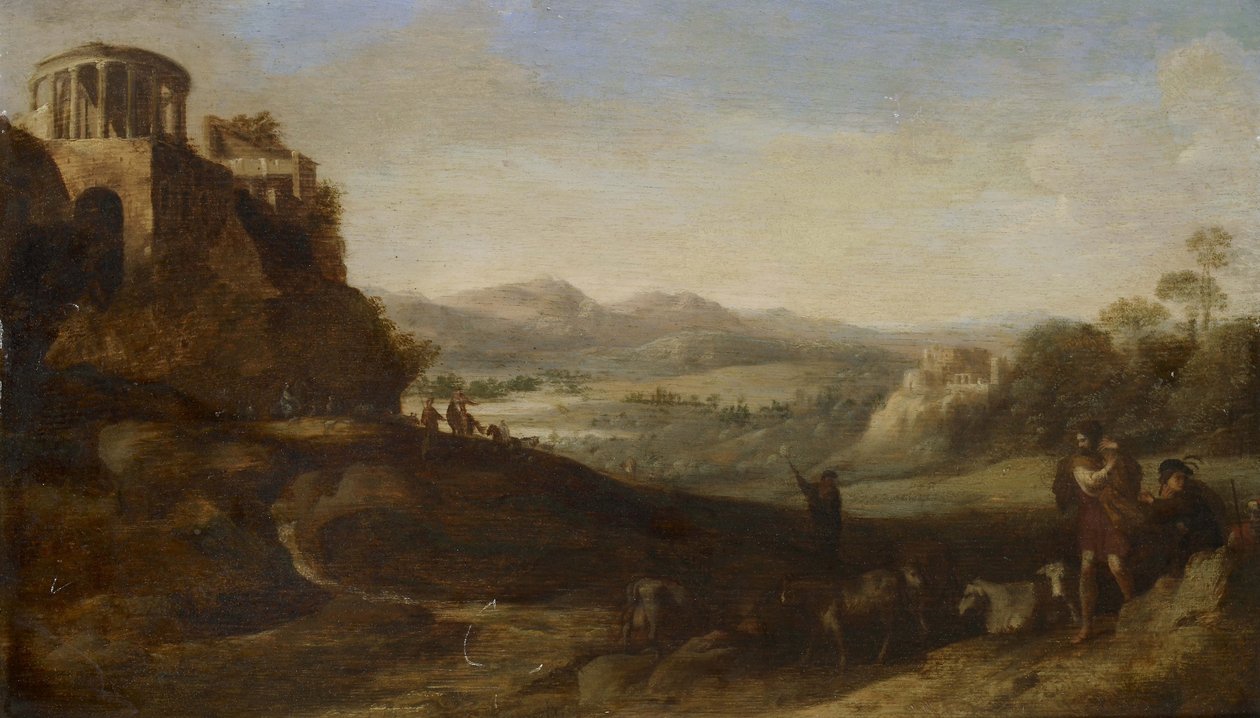 कैम्पगना में चरवाहे, 1620-67 द्वारा कॉर्नेलिस वैन पॉलेनबर्ग या पॉलेनबर्च