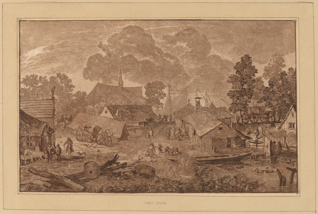 तालाब वाला गांव, सी। 1782. द्वारा कॉर्नेलिस ब्रौवर