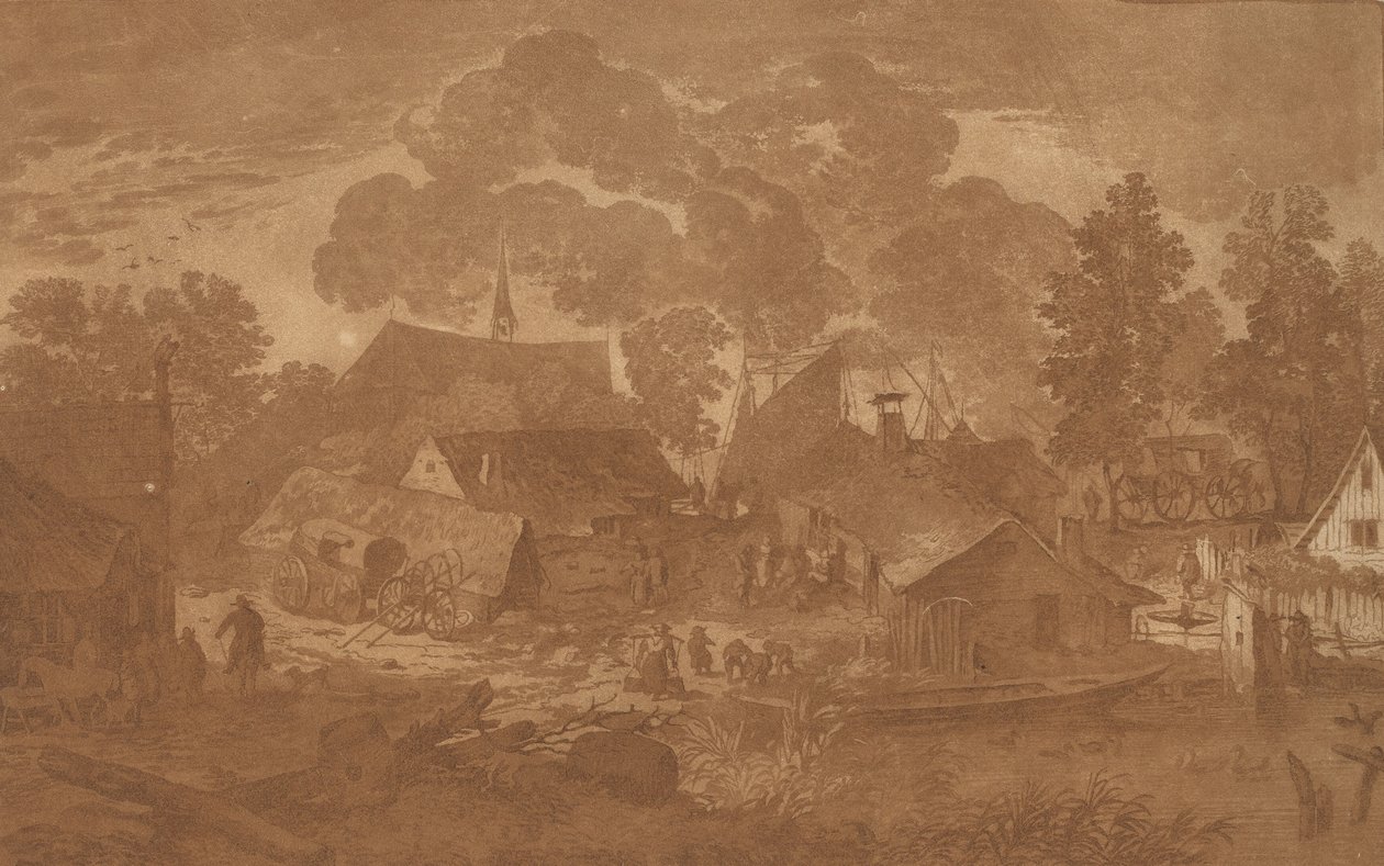 तालाब वाला गांव, सी। 1782. द्वारा कॉर्नेलिस ब्रौवर