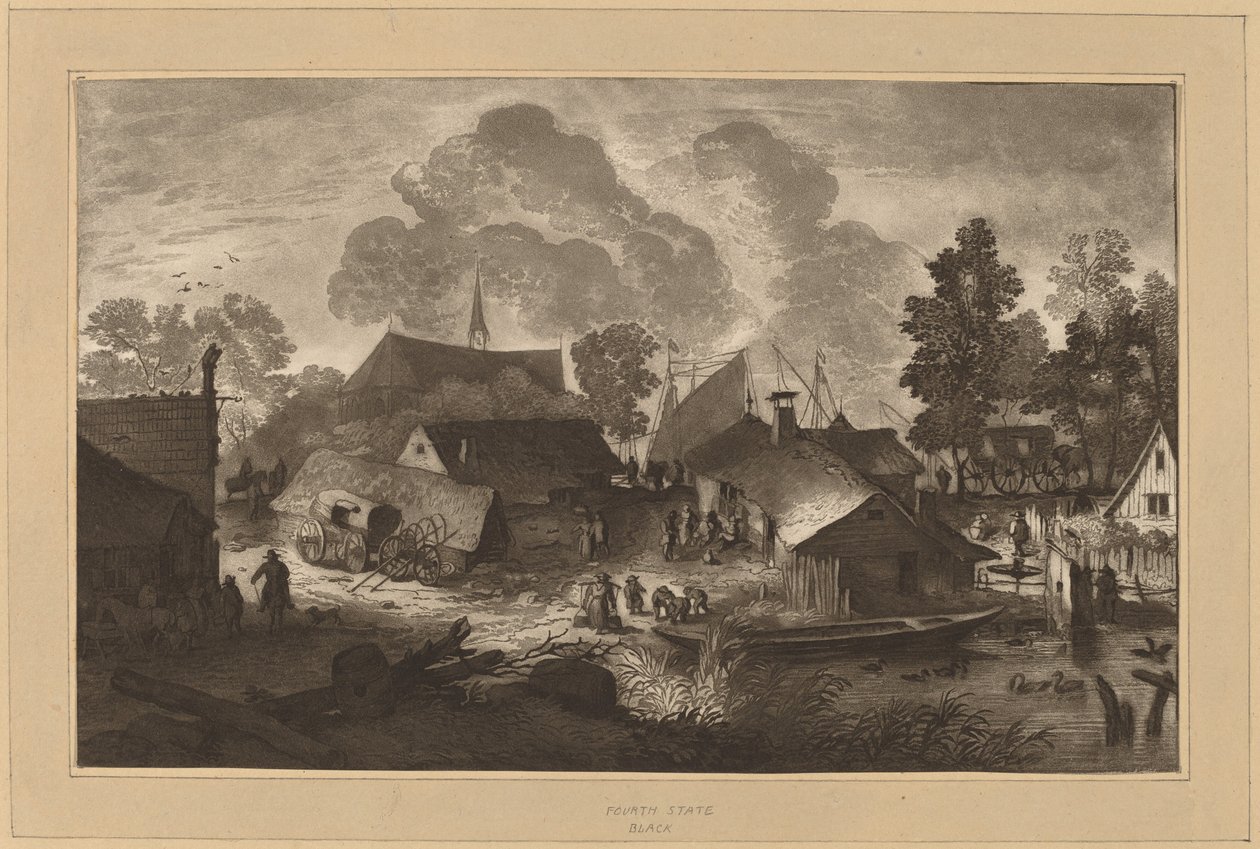 तालाब वाला गांव, सी। 1782. द्वारा कॉर्नेलिस ब्रौवर