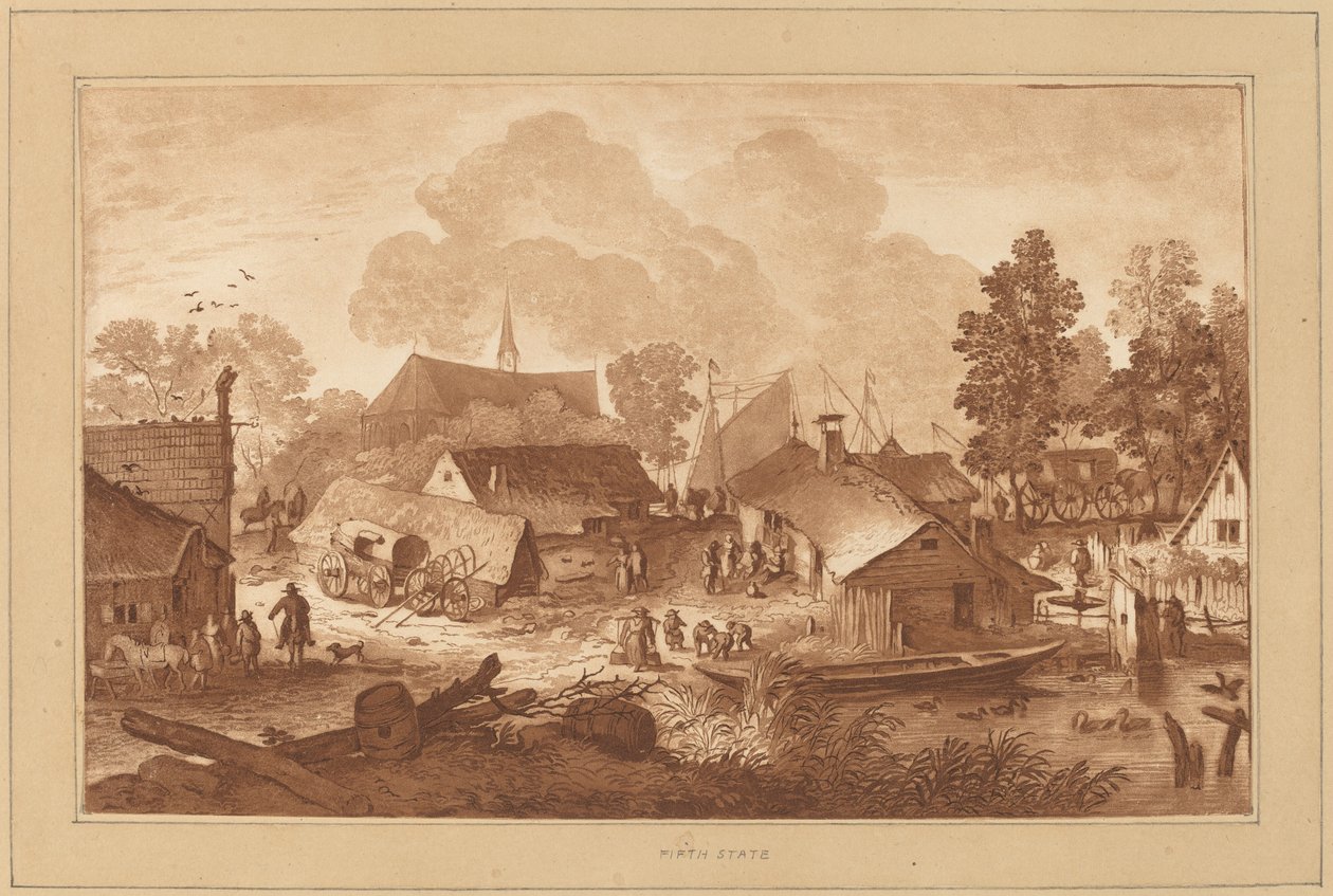 तालाब वाला गांव, सी। 1782. द्वारा कॉर्नेलिस ब्रौवर