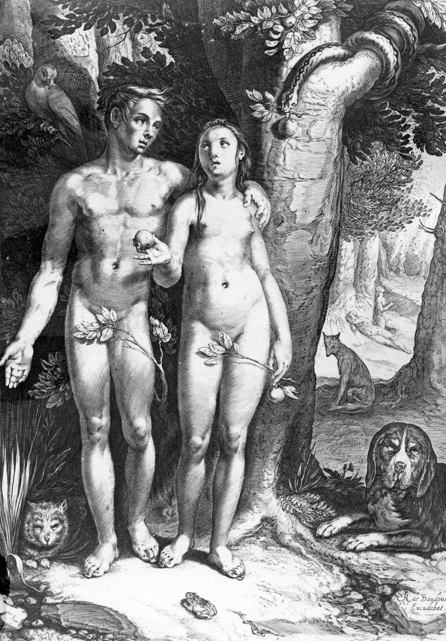 जन के प्रलोभन, जन Saenredam द्वारा उत्कीर्ण, c.1605 द्वारा कॉर्नेलिस कॉर्नेलिसज़ वैन हार्लेम