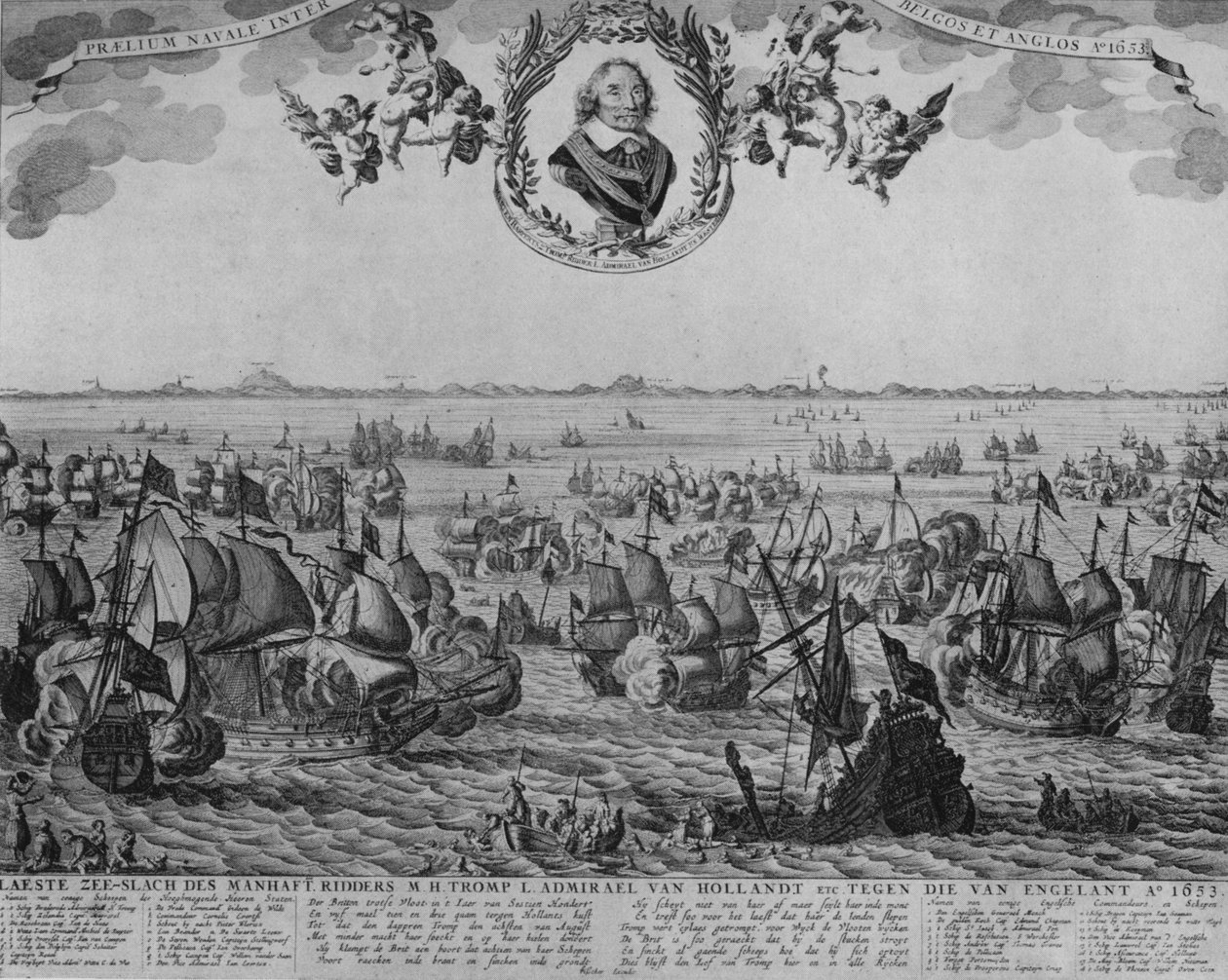 Scheveningen की लड़ाई, c1653 द्वारा कॉर्नेलिस विचर