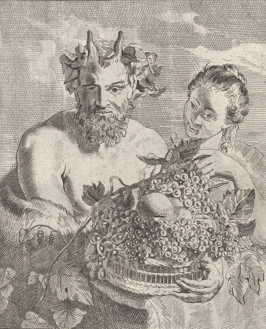 Satyr and Bacchante, ca. 1650-67.  द्वारा कॉर्नेलिस वैन पोलेनबर्ग
