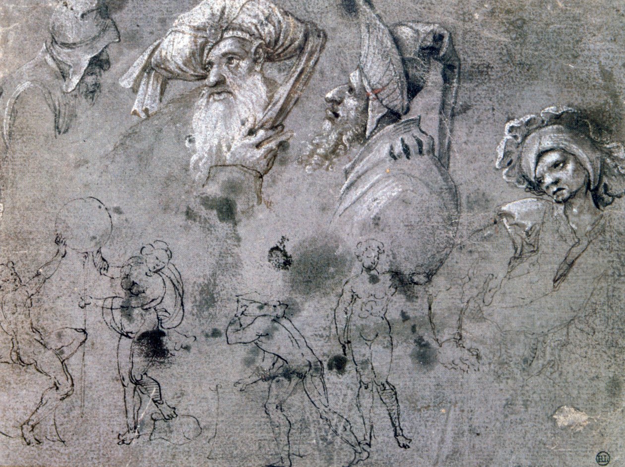 भावों के साथ प्रमुखों का अध्ययन, c1468-1533 द्वारा कुरनेलियुस एंगेब्रेचत्ज़्