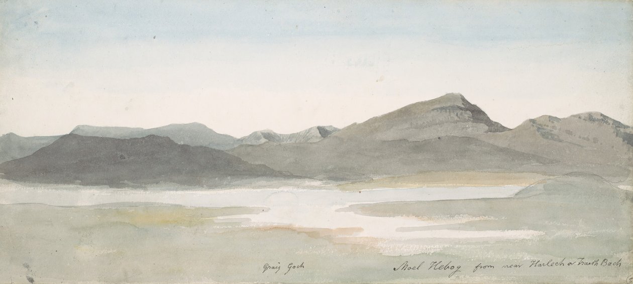 क्रेग गोच, मोल हेबोग, नॉर्थ वेल्स, सीए। 1802. द्वारा कॉर्नेलियस वर्ली