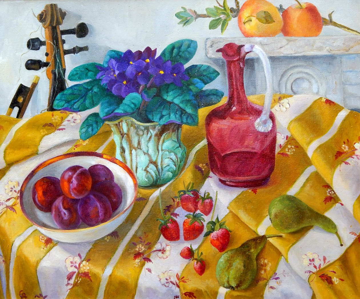 अफ्रीकी वायलेट, 2012, (50x60) द्वारा क्रिस्टियाना एंजेलिनी