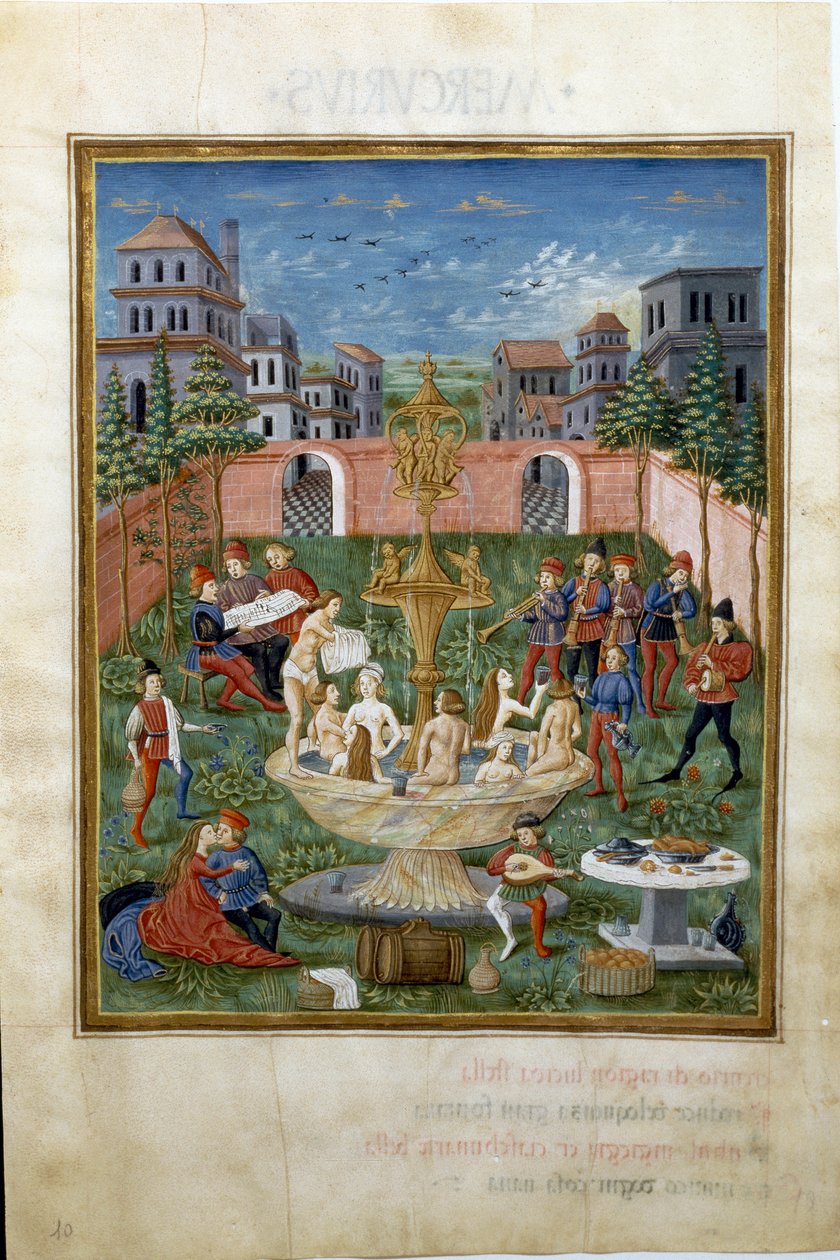 शुक्र का प्रभाव: प्रेम का बगीचा और यौवन का फव्वारा (लघु, c.1470) द्वारा क्रिस्टोफोरो डी प्रेडिस