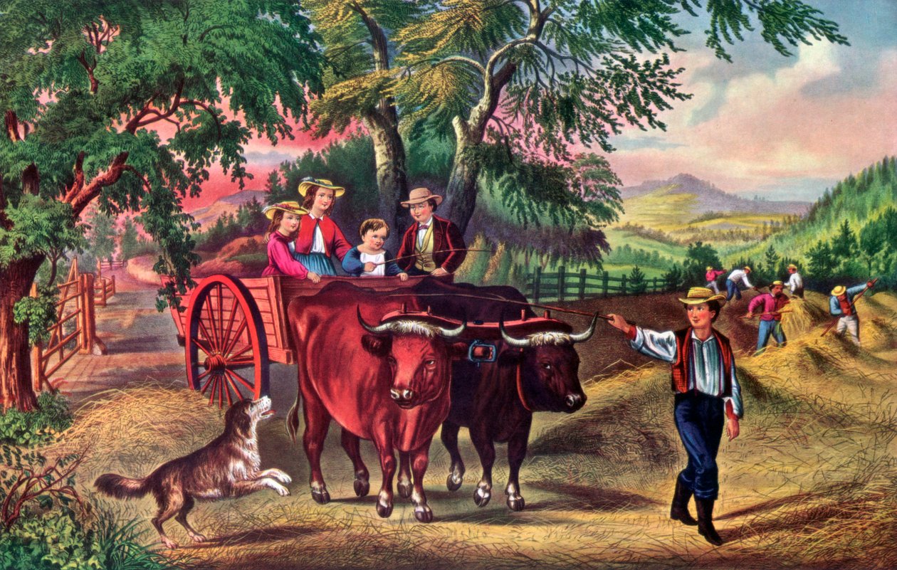 हयिंग टाइम, द फर्स्ट लोड, 1868। द्वारा कैरियर और Ives