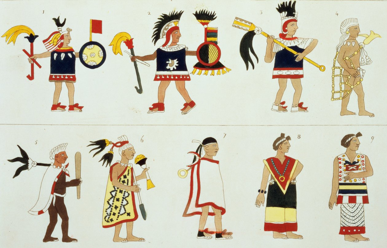 मोंटेज़ुमा II (1466-1520) जैसा कि वेटिकन में एक अनाम कोडेक्स में दर्शाया गया है द्वारा डीके बोनट्टी