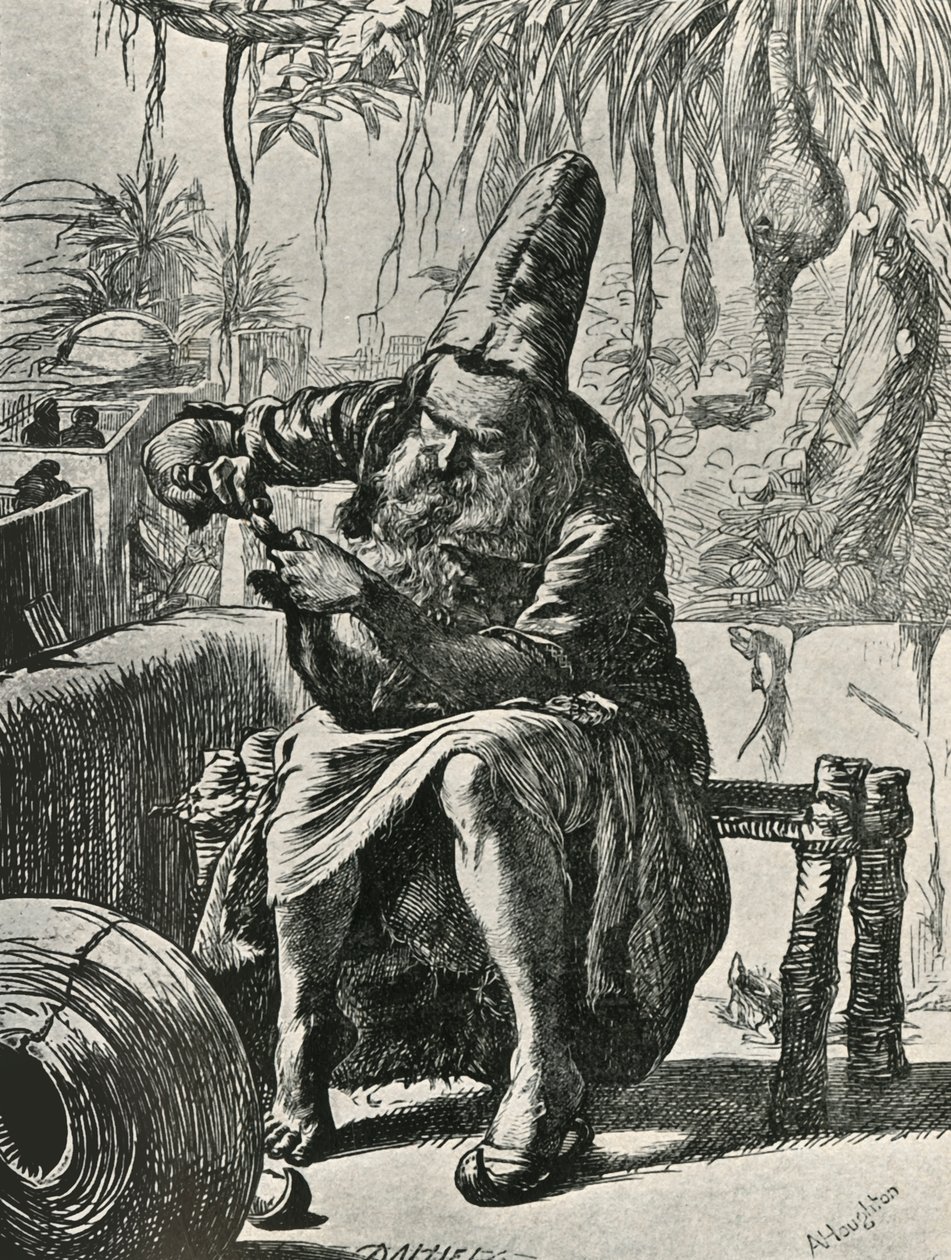 द डेरेसी प्लक्स द हैक्स इन द कैट्स टेल, 1906। द्वारा Dalziel ब्रदर्स