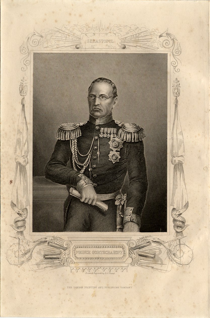 प्रिंस मिखाइल दिमित्रिच गोरखकोव का पोर्ट्रेट 1795-1861, 1856 द्वारा डैनियल जॉन पाउंड