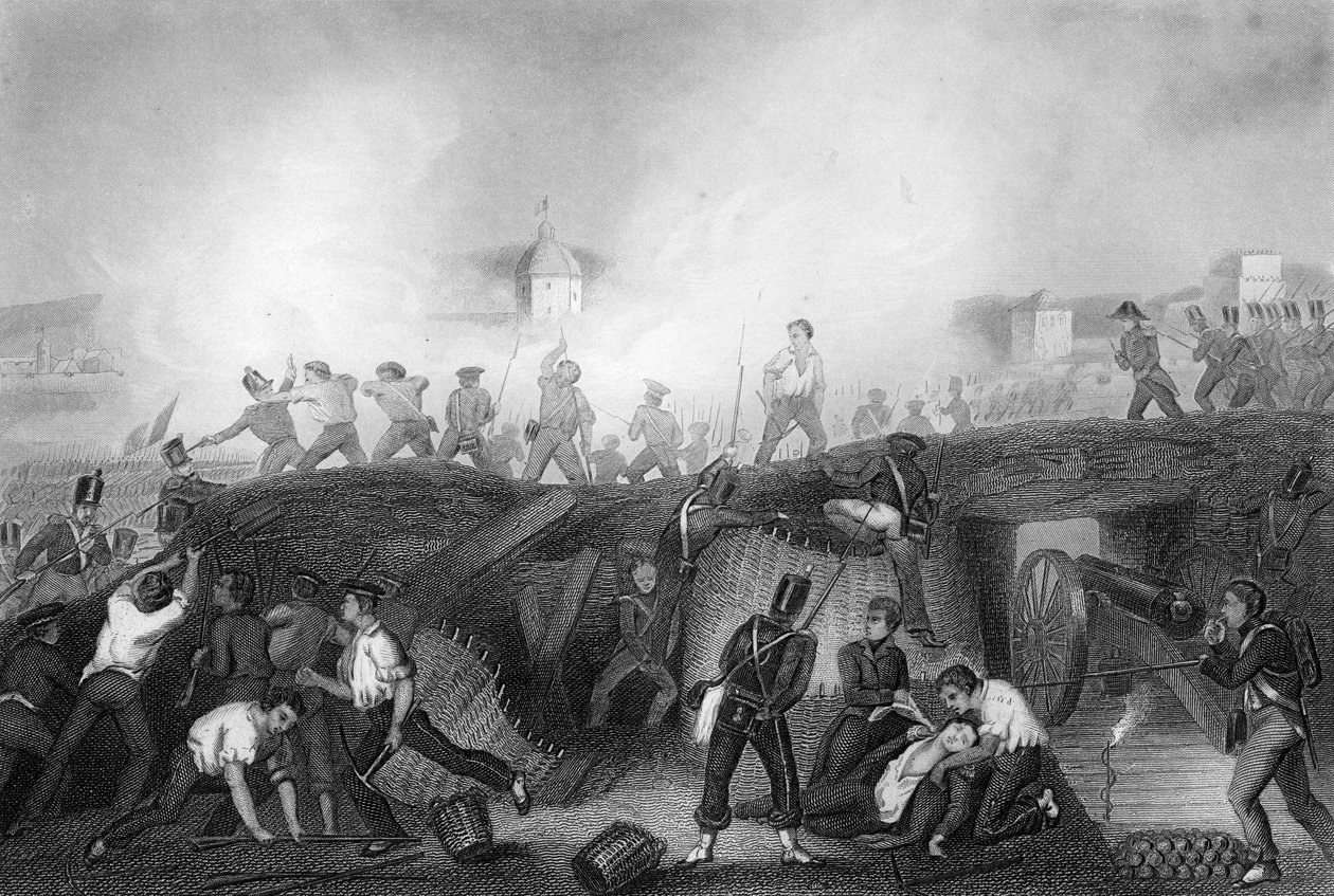 स्यूदाद रोड्रिगो, स्पेन, प्रायद्वीपीय युद्ध, 1812 c1857 पर कब्जा। द्वारा डैनियल जॉन पाउंड