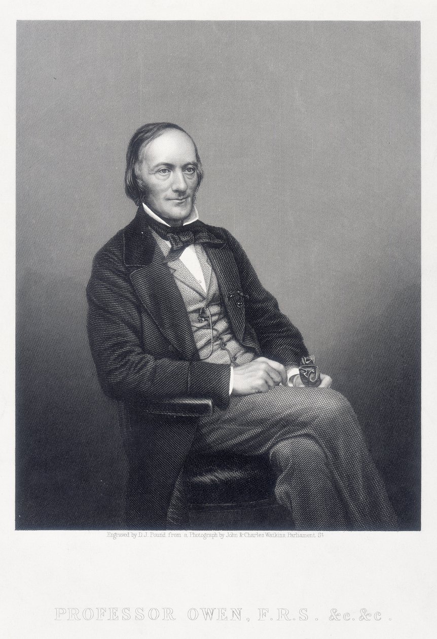 सर रिचर्ड ओवेन, अंग्रेजी प्राणीशास्त्री, c1860। द्वारा डैनियल जॉन पाउंड