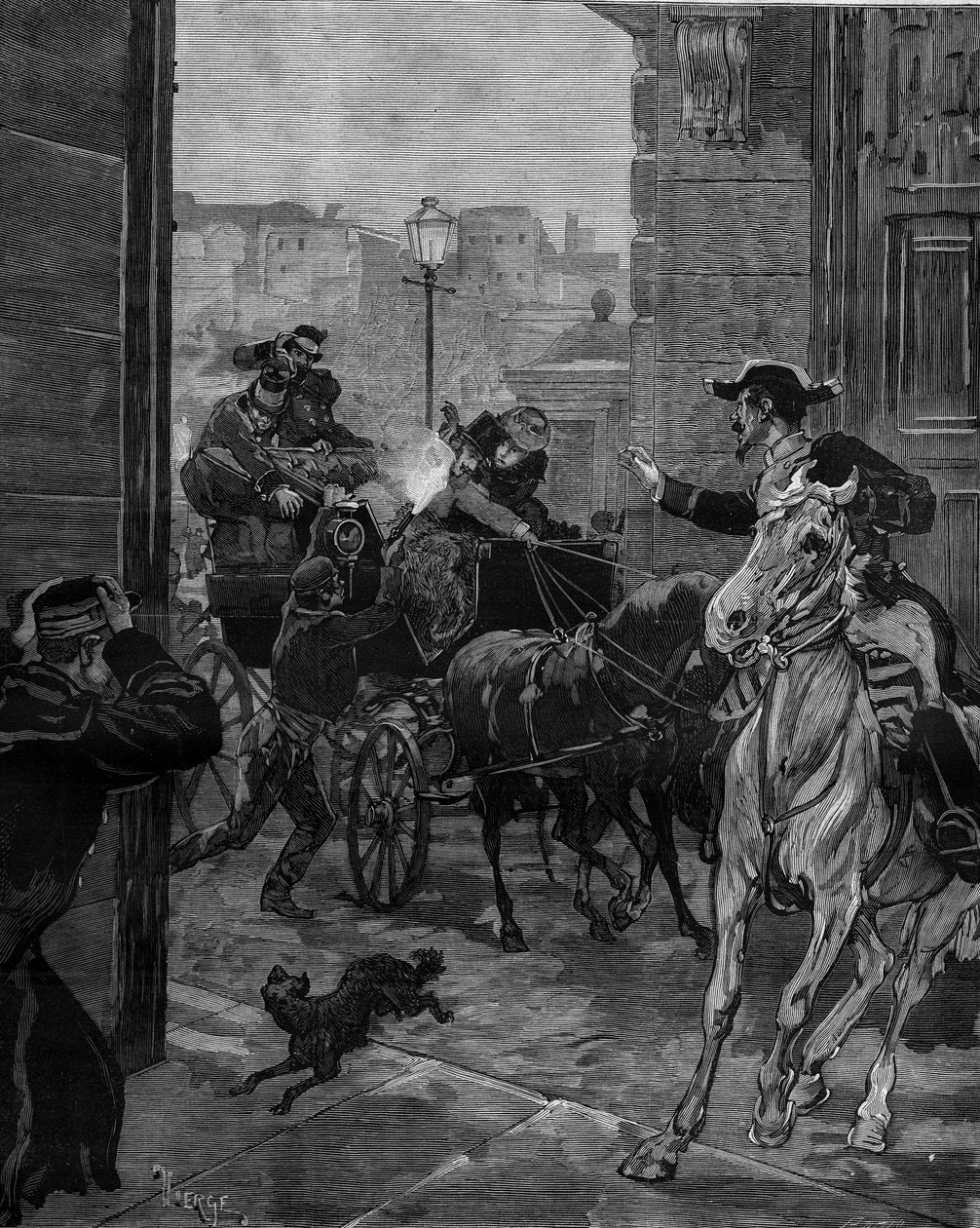 राजा अल्फोंसो बारहवीं (1857-1885), दिसंबर 30 . की हत्या का प्रयास द्वारा डैनियल Urrabieta Vierge