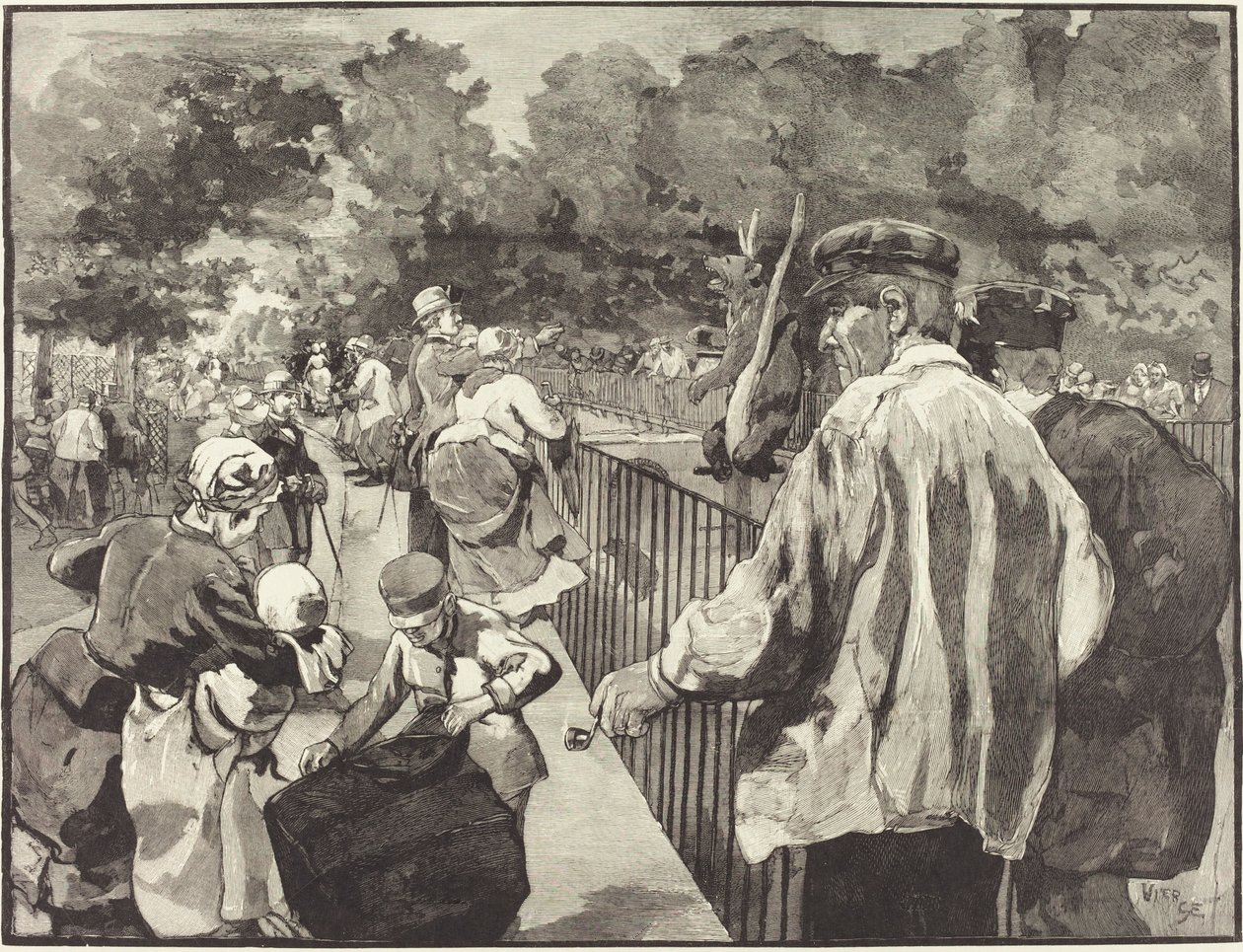 जार्डिन डेस प्लांट्स में, 1889। द्वारा डैनियल Urrabieta Vierge
