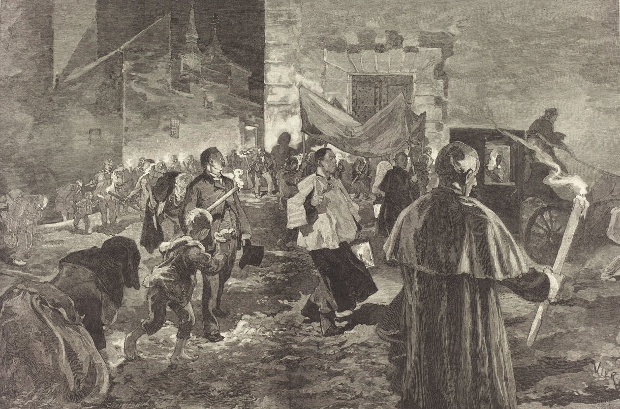 स्पेन। वियाटिकम, 1889। द्वारा डैनियल Urrabieta Vierge