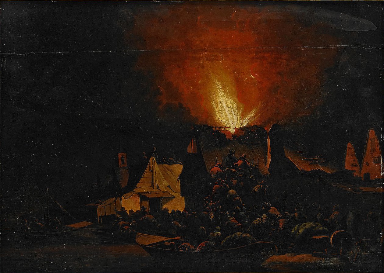 रात की आग, 1660 द्वारा डेनियल वोसमेयर