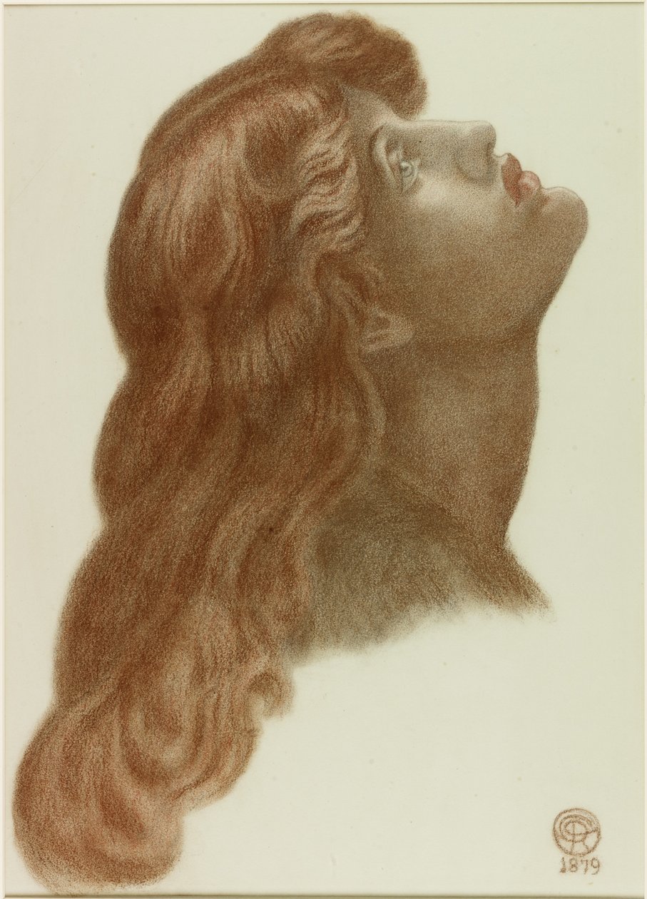 &39;Astarte Syriaca&39; के बाद अध्ययन (कागज पर चाक) द्वारा डांटे गेब्रियल चार्ल्स रोसेटी