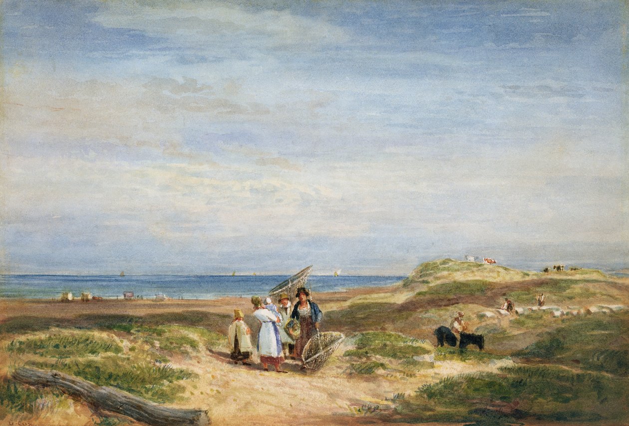 बरमाउथ, उत्तरी वेल्स में शुष्क रेत बैंक, c.1830 द्वारा डेविड कॉक्स