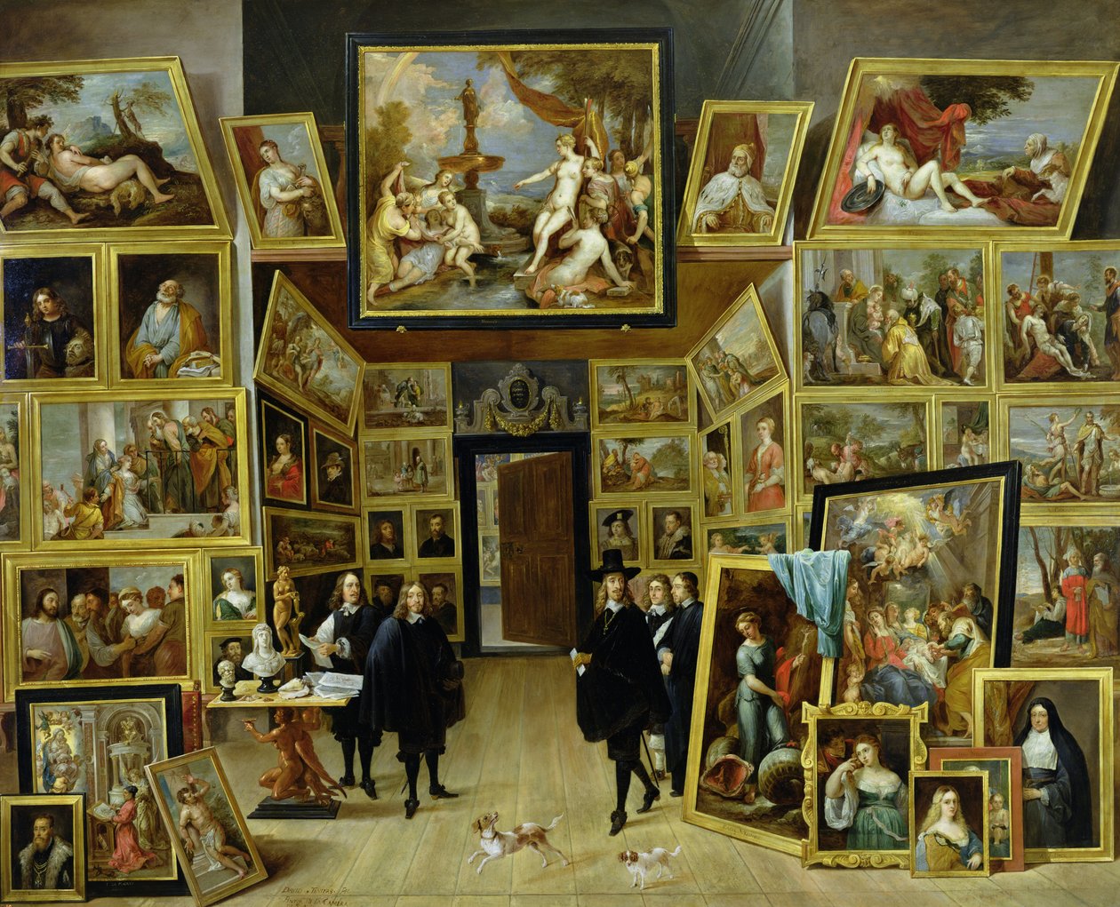 आर्कड्यूक लियोपोल्ड विल्हेम (1614-61) अपनी पिक्चर गैलरी में, c.1647 (तांबे पर तेल) द्वारा डेविड टेनियर्स द यंगर