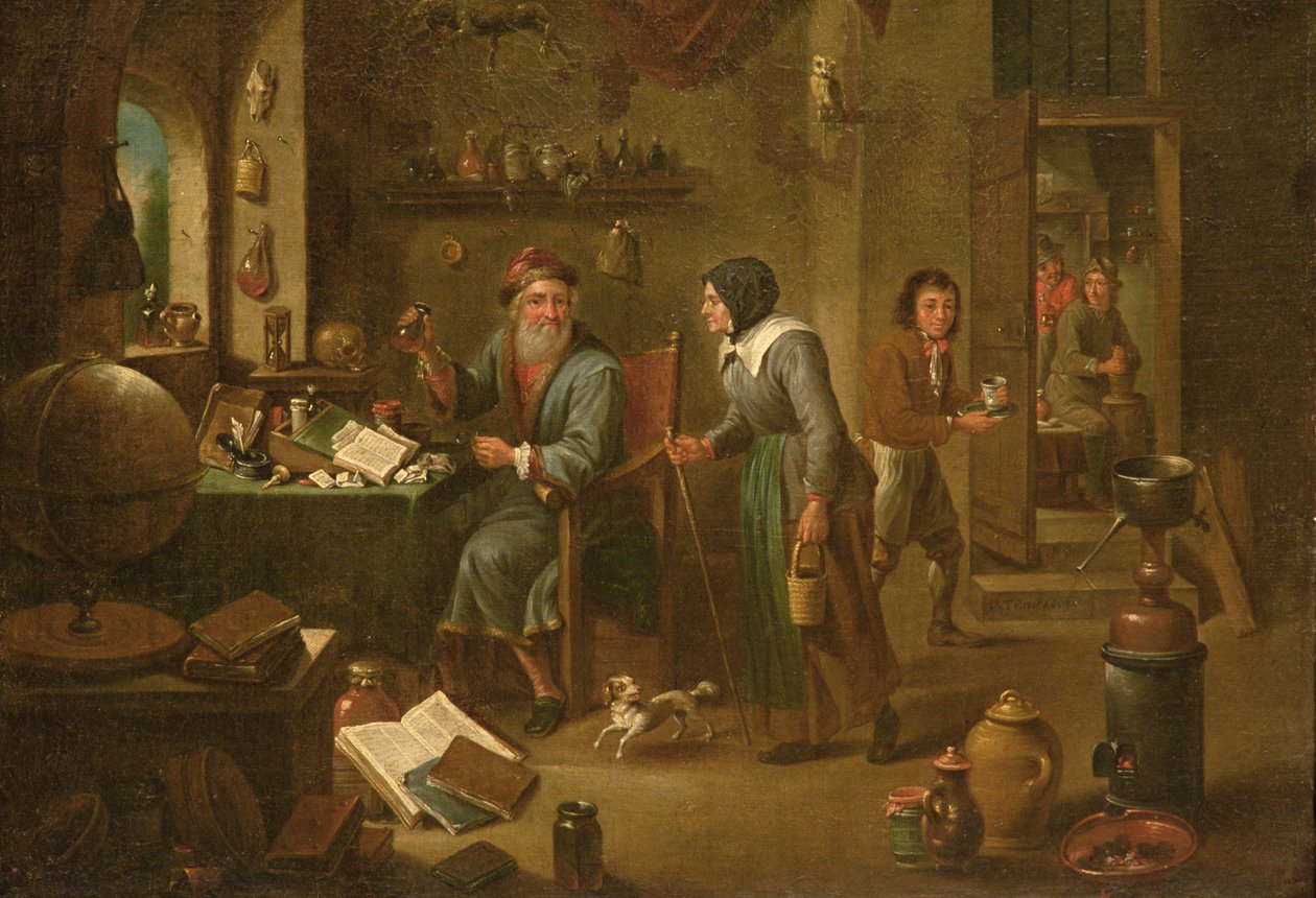 अल्केमिस्ट का अध्ययन (विस्तार से देखें 164373) द्वारा डेविड टेनियर्स द एल्डर