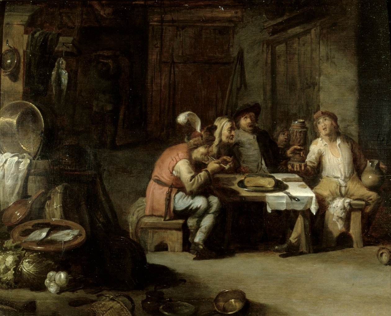 एक इंटीरियरहाउस का इंटीरियर, c.1630s द्वारा डेविड टेनियर्स द यंगर