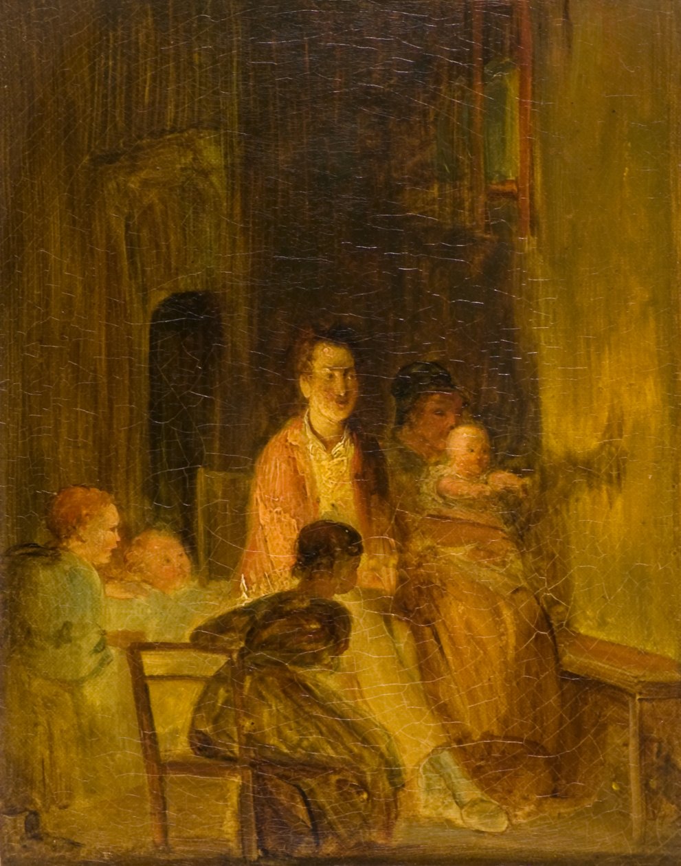दीवार पर खरगोश, c.1815 (कैनवास पर तेल) द्वारा डेविड (प्रेट्र) विल्की