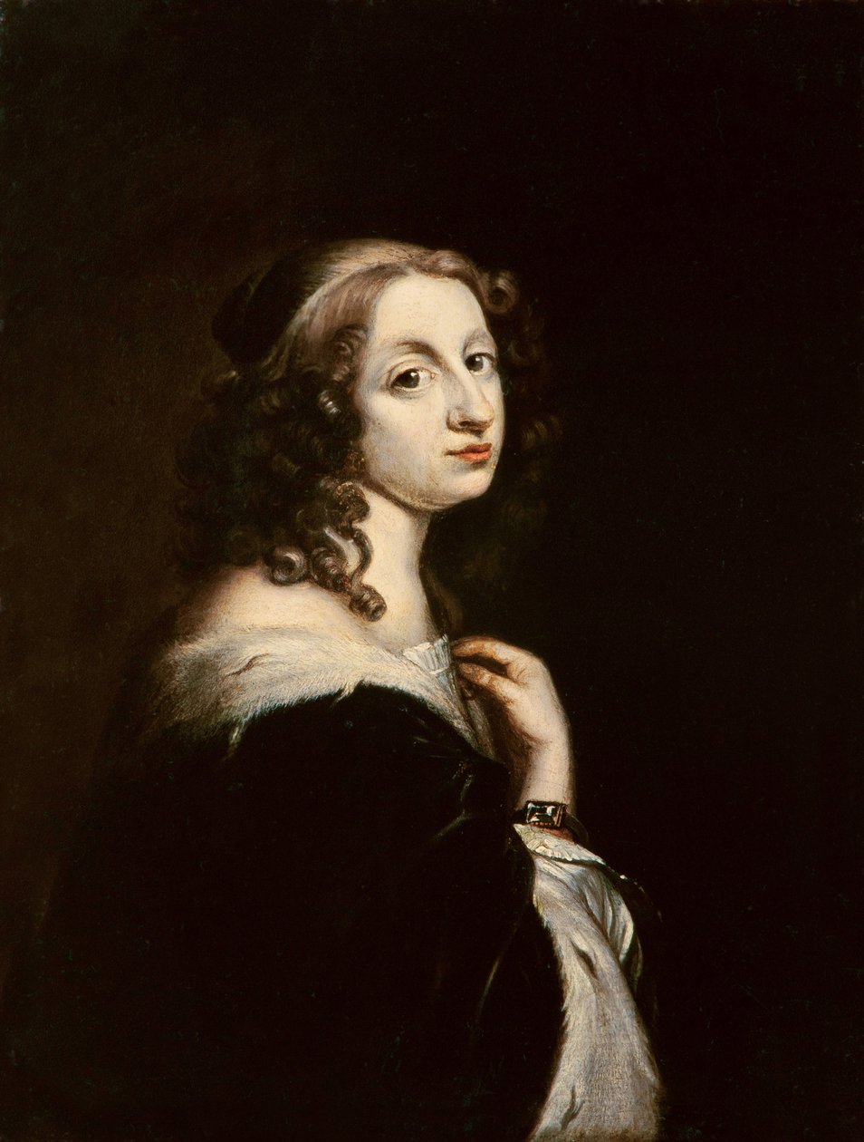 क्रिस्टीना, स्वीडन की रानी, c.1650 (तांबे पर तेल) द्वारा डेविड बेक
