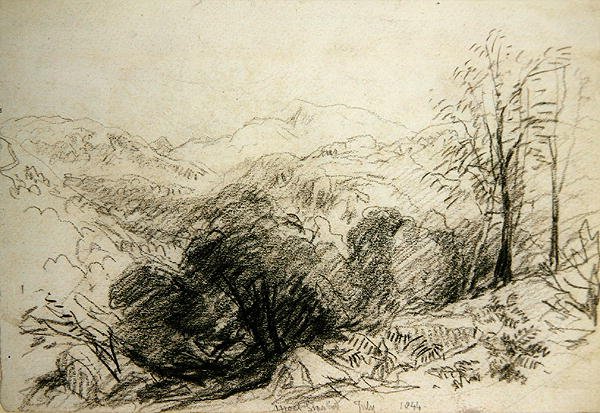 Moel Siabod (कागज पर चाक) द्वारा डेविड कॉक्स