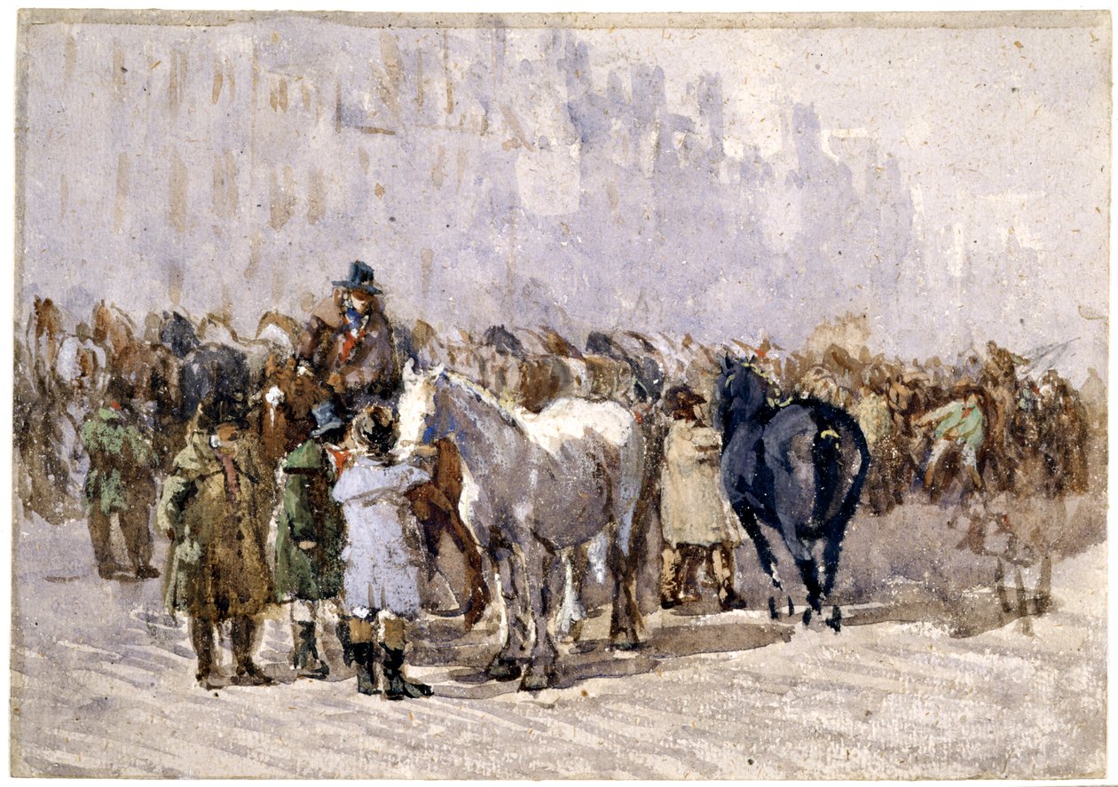बर्मिंघम अश्व मेला, c.1841-49 द्वारा डेविड कॉक्स