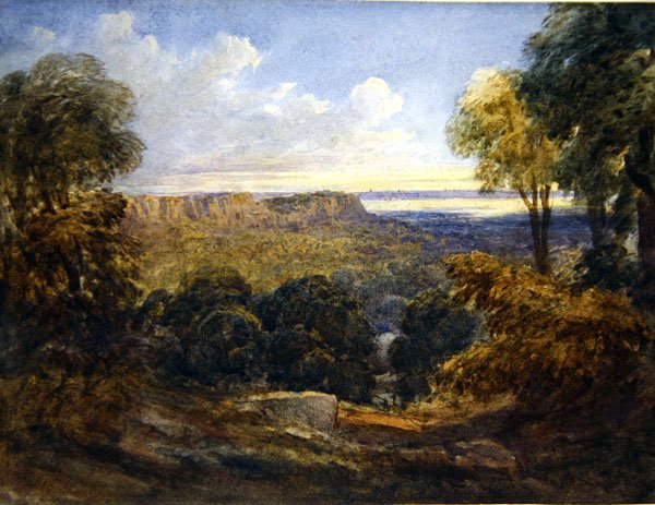 ब्रिस्टल चैनल का दृश्य, c.1828 (कागज पर पानी के रंग का) द्वारा डेविड कॉक्स