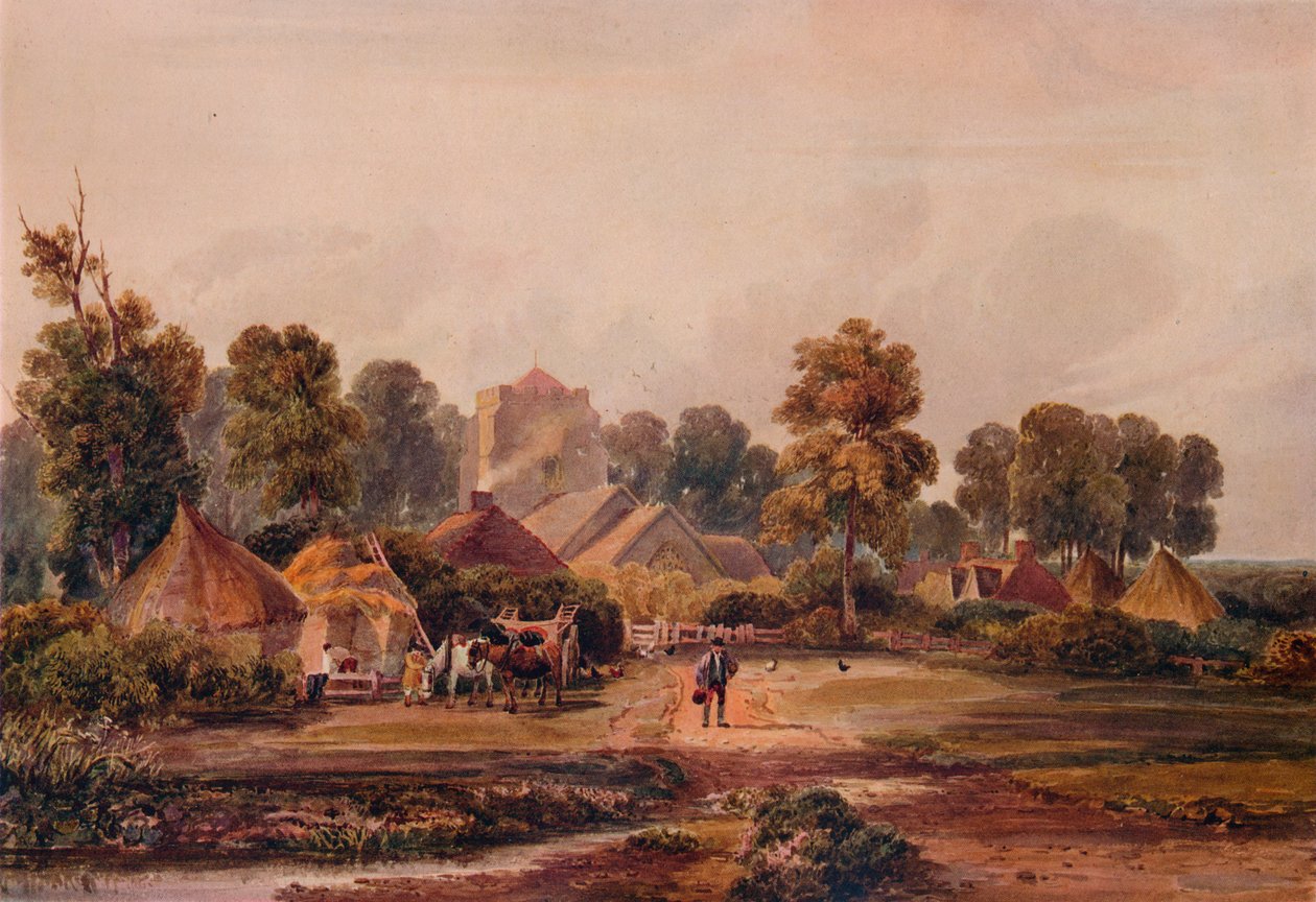एक वर्सेस्टरशायर फार्म, c1848 द्वारा डेविड कॉक्स बड़े