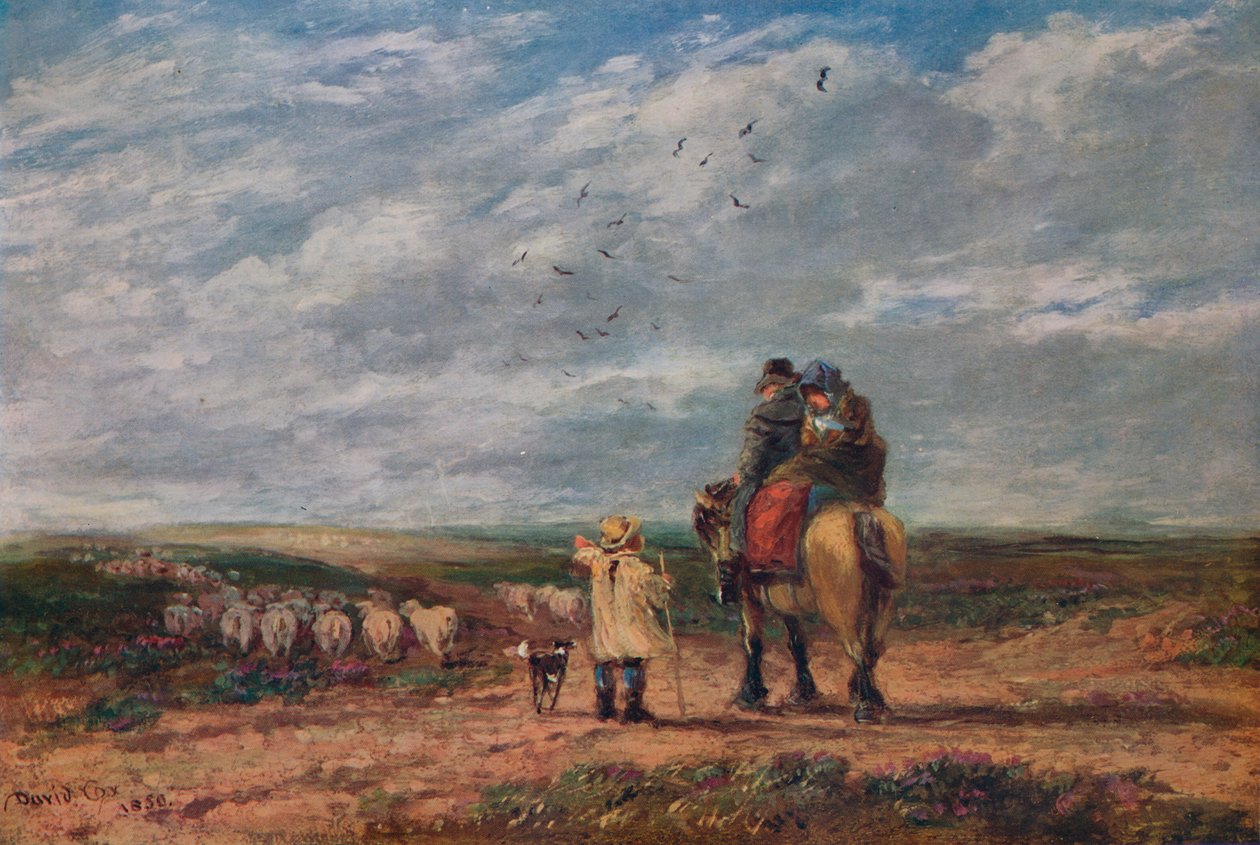 द क्रॉस रोड, 1850 द्वारा डेविड कॉक्स बड़े