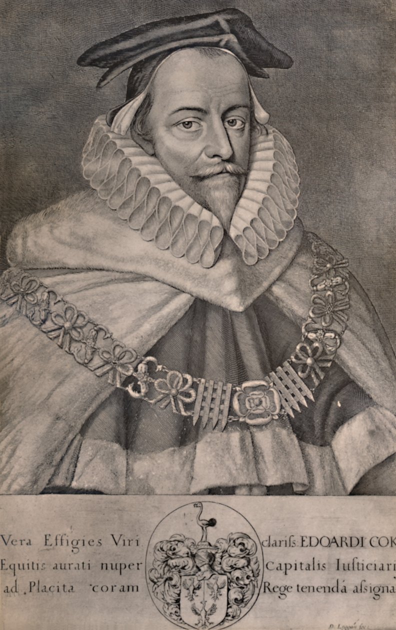 सर एडवर्ड कोक, अंग्रेजी वकील, लेखक और राजनीतिज्ञ, c1666 1894 द्वारा डेविड लोगन