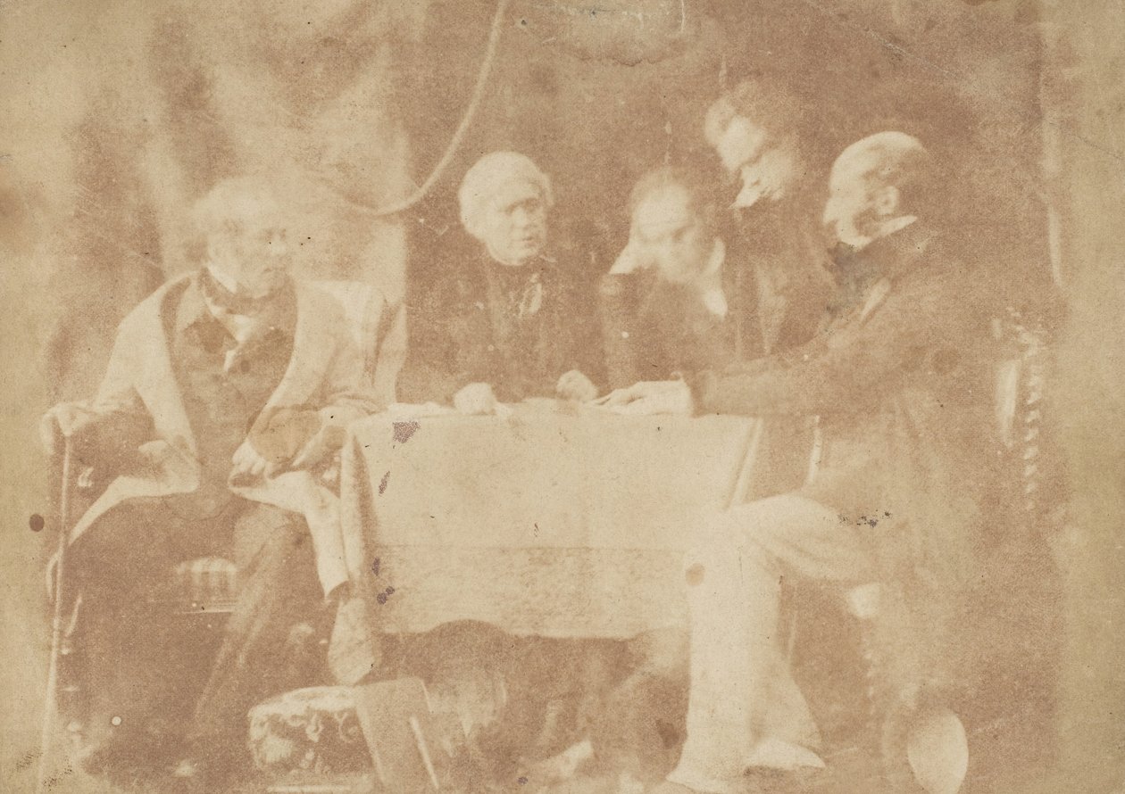 सर डेविड ब्रूस्टर, अर्ल मोंटीथ, डॉ. वेल्श और दो अन्य, 1843-47। निर्माता: डेविड ऑक्टेवियस हिल, रॉबर्ट एडमसन, हिल और एडमसन। द्वारा हिल और एडमसन