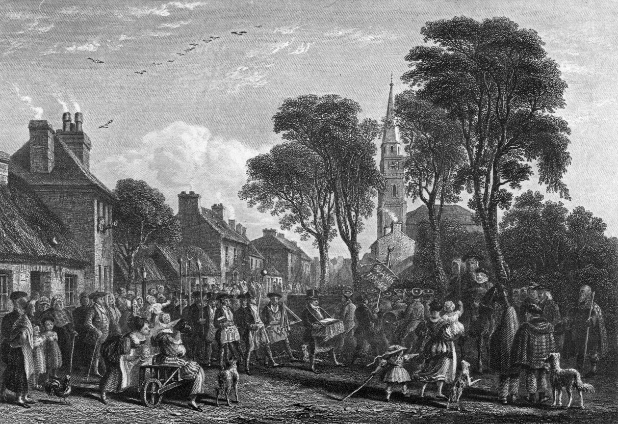 टारबोल्टन, सेंटजम्स लॉज का जुलूस, 1846 द्वारा डेविड ऑक्टेवियस हिल