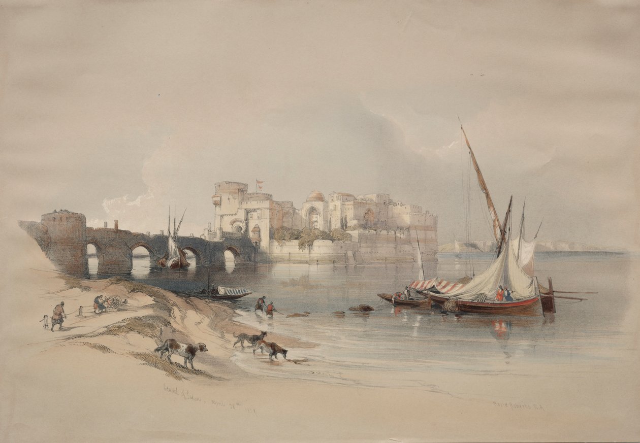 सिदोन का गढ़, 1839। द्वारा डेविड रॉबर्ट्स