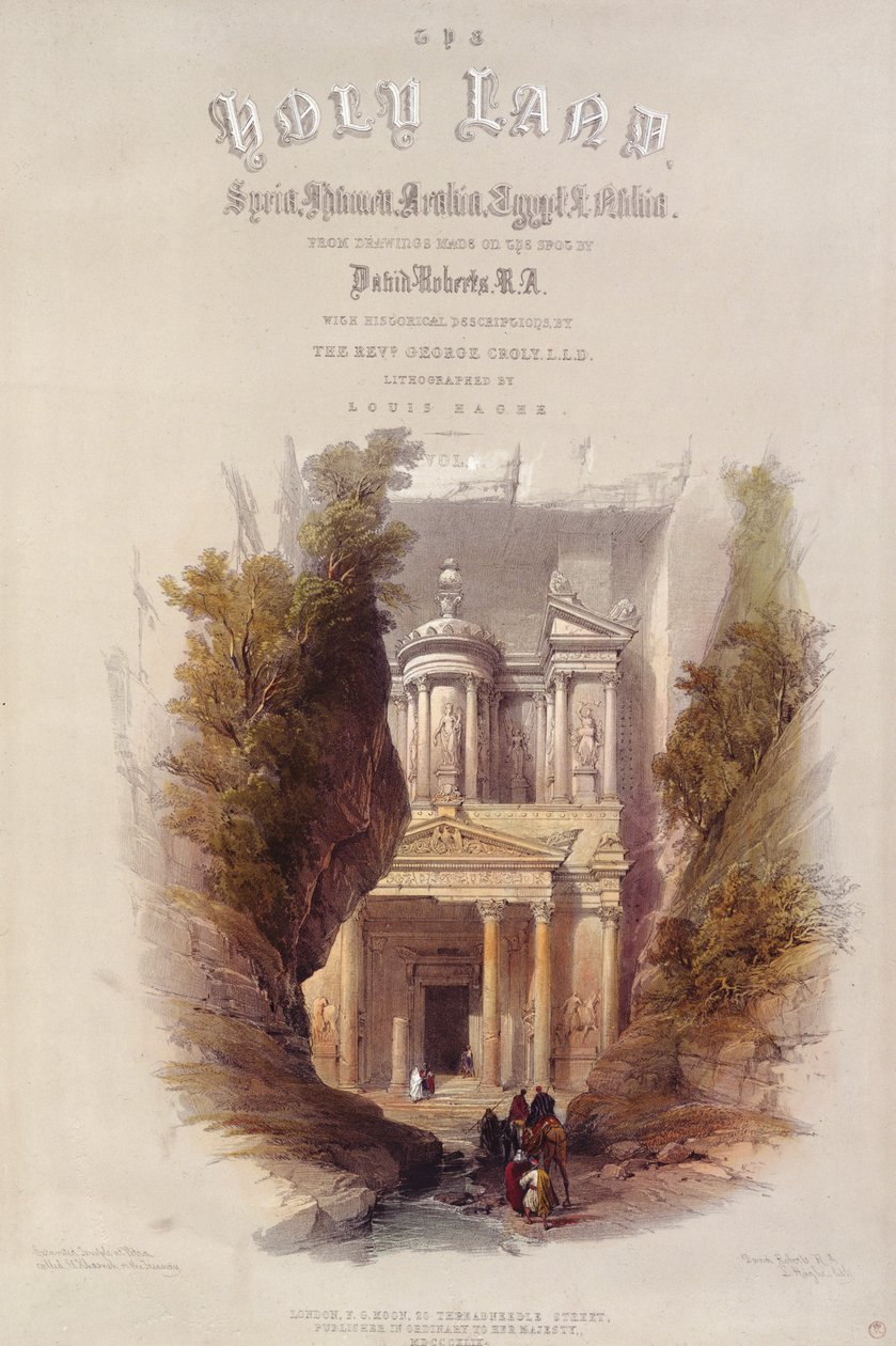 लुईस हेघे (1806-85) द्वारा उत्कीर्ण &39;द होली लैंड&39; के सामने का मैदान द्वारा डेविड रॉबर्ट्स
