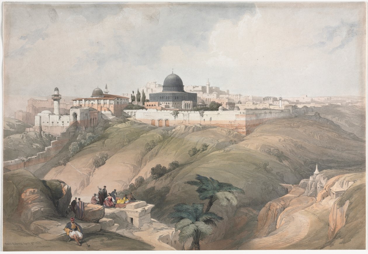 जेरूसलम, 1839। द्वारा डेविड रॉबर्ट्स
