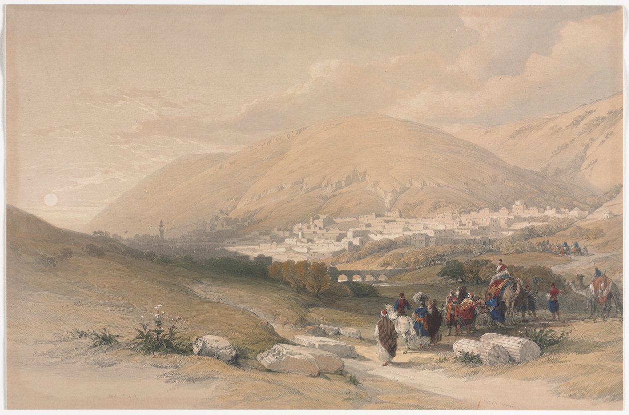 नब्लस प्राचीन शकेम, 1839। द्वारा डेविड रॉबर्ट्स