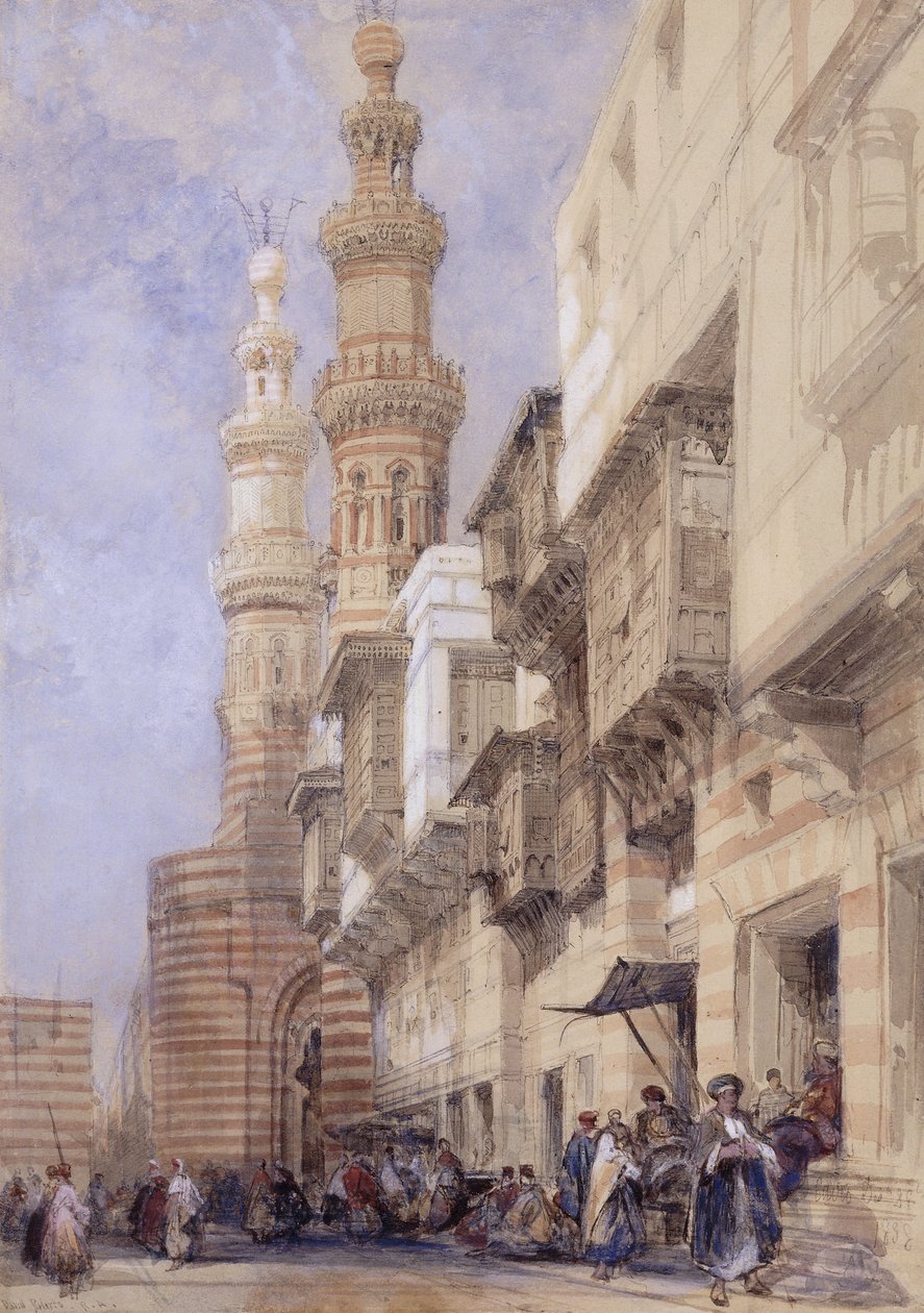 गेट ऑफ़ मेटवेली, काहिरा, 1838 द्वारा डेविड रॉबर्ट्स