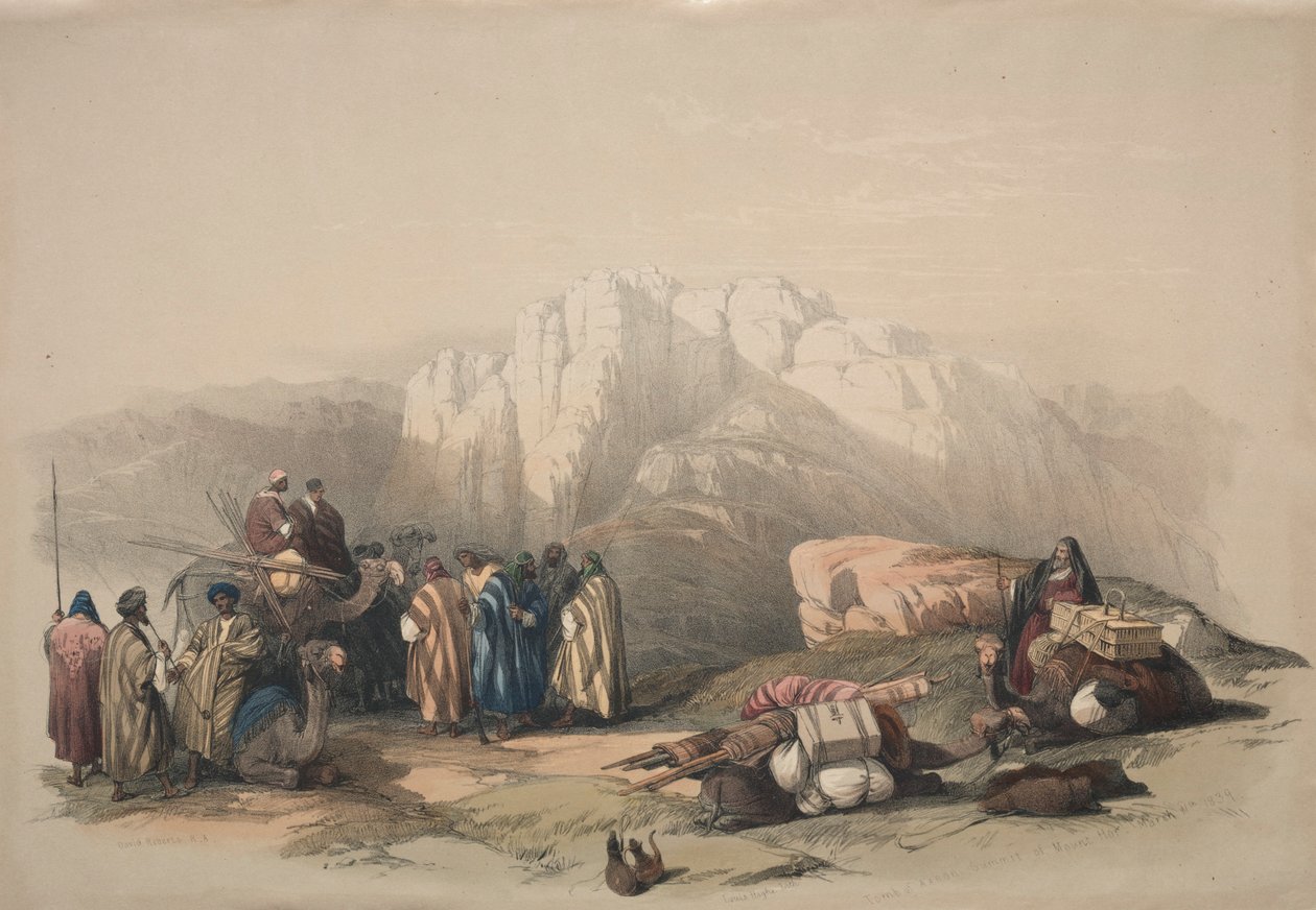 आरोन का मकबरा, माउंट होरेब का शिखर सम्मेलन, 1839। द्वारा डेविड रॉबर्ट्स