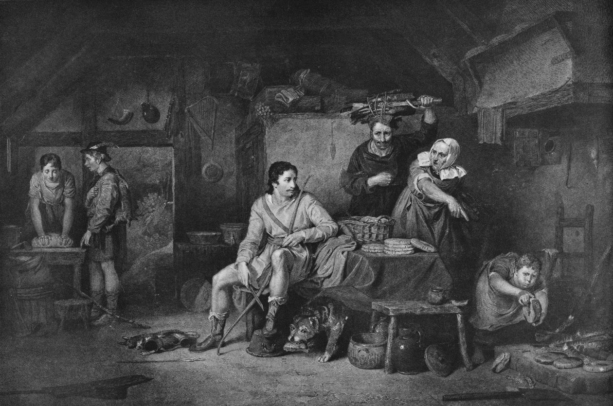 किंग अल्फ्रेड नेदर कॉटेज में, 1806, 1912 द्वारा डेविड विल्की