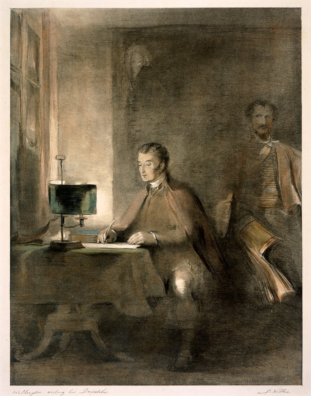 वेलिंगटन राइटिंग हिज डिस्पैचेज, c1836 द्वारा डेविड विल्की