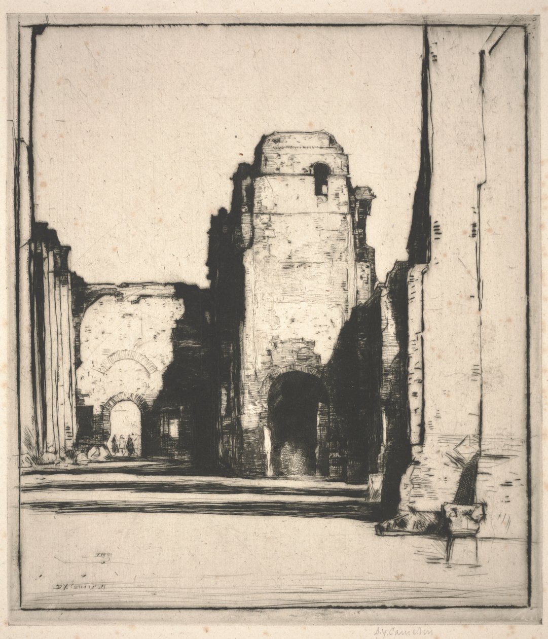 Tepidarium (drypoint) द्वारा डेविड यंग कैमरून