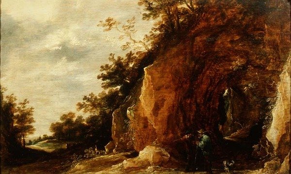 यात्रियों के साथ लैंडस्केप (जोड़ी में से एक) द्वारा डेविड टेनियर्स द यंगर