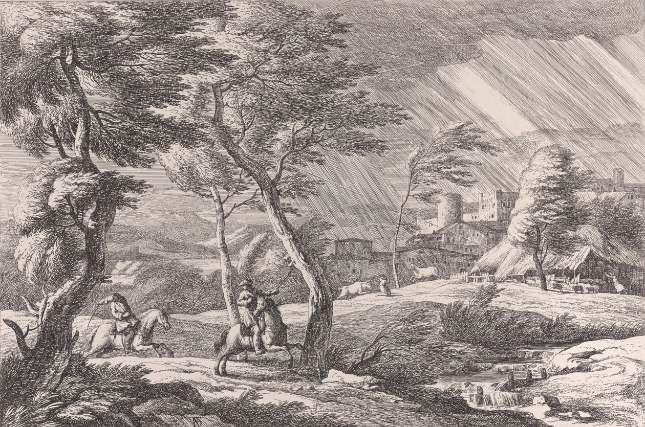 प्लेट 6: टेम्पेस्ट, 1743। द्वारा डेविड एंटोनियो फोसाटी