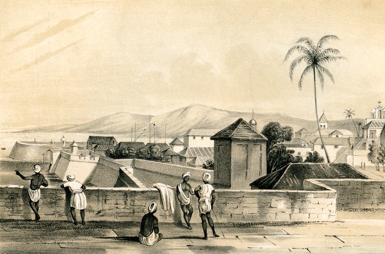 गोवा, ऊपरी पर्दे से, भारत, 1847। द्वारा डीन और सह