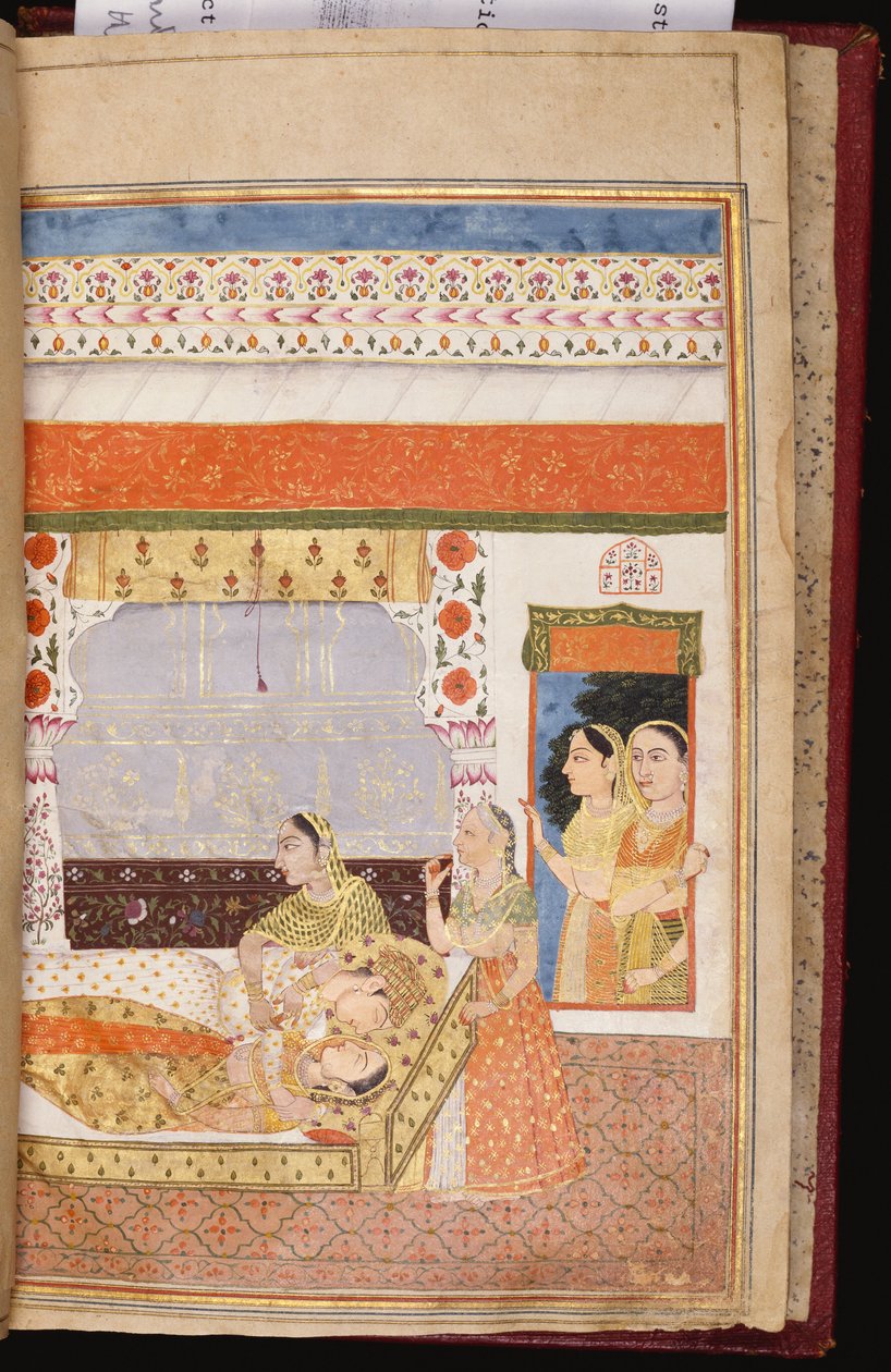 मंसार और मध की एक हिंदू प्रेम कहानी, c.1730 द्वारा डेक्कन स्कूल